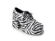 Funtasma Jazz 02 Men Zebra Fur Disco Shoes Size XL