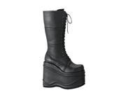 Demonia Wave 302 6 Inch Lace Up Platform Black Pump Knee Boot Size 7