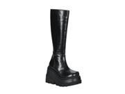 Demonia Shaker 100 4.5 Inch Platform Black Pump Knee Boot Size 7
