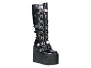 Demonia Swing 815 5.5 Inch Metal Plates Black Pump Knee Boot Size 11