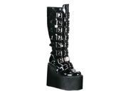 Demonia Swing 815 5.5 Inch Metal Plates Black Pat Knee Boot Size 11