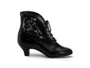 Funtasma Dame 05 Black Pu Lace Victorian Ankle Boot 2 Inch Size 11