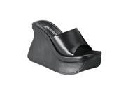 Demonia Pace 01 4.5 Inch Black Pump Platform Sandal Size 6