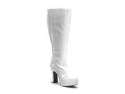 Funtasma Exotica 2000X White Str Pat Wide Width Gogo Boot 4 Inch Size 10