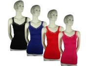 Bulk Buys Womens Tank Tops with Lace Case of 12