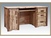 Montana Woodworks MWHCDPSL Homestead Collection Desk Computer 3 Drawers Tower Slideout Stained and Lacquered