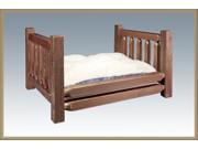 Montana Woodworks MWHCRDGSL Homestead Collection Pet Bed with 30x40 Mattress Stained and Lacquered