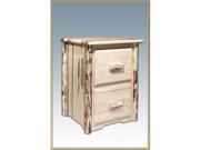 Montana Woodworks MWFC2V File Cabinet with 2 Drawers Clear Lacquer