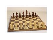 WW Chess 40SRP WC Walnut Maple Chess Board with Sheesham Royal Plus Carved Chessmen