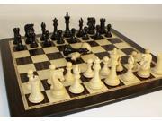 WW Chess 42CEDQ EBM Chetak Ebony Double Queen Birdseye Board