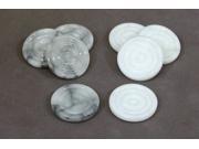 WorldWise Imports PGY 30mm Diameter Alabaster Checkers Grey and White