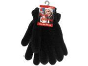 Bulk Buys Ladies Black Furry Gloves Case of 144