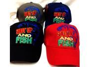 Bulk Buys Shut Up And Fish Baseball Hats Adjustable Sizes Case of 24