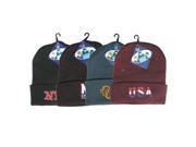 Bulk Buys Embroidered Roll Up Ski Hats Case of 72