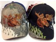Bulk Buys Wholesale Moose Adjustable Baseball Hats Assorted Colors Case of 24