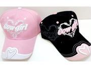Bulk Buys Wholesale Cowgirl Babe Pink Black Baseball Hats Adjustable Case of 24