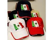 Bulk Buys Adjustable Baseball Hats Caps Mexican Flag Case of 24