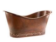 Premier Copper Products BTN67DB 67 in. x 32 in. Hourglass Claw Foot Tub Oil Rubbed Bronze