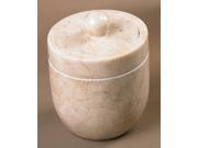 EVCO International 74732 Champagne Marble Notch Cotton Ball Holder