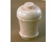 EVCO International 74595 Champagne Marble Fluted Cotton Ball Holder