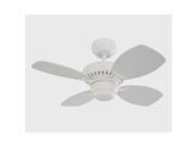 4CO28WH Colony II 28 in. White Ceiling Fan With White Blades