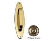 BRASS Accents A07 P8391 609 Oval Traditional Pull Handle Plate 3 in. x 11 in. Antique Brass