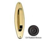 BRASS Accents A07 P8391 613 Oval Traditional Pull Handle Plate 3 in. x 11 in. Oil Rubbed Bronze