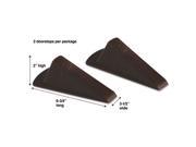 Master Caster 00969 Giant Foot Doorstop No Slip Rubber Wedge 3.5w x 6.75d x 2h Brown 2 Pack