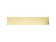 BRASS Accents A09 P0828 PVDADH 8 in. x 28 in. Kick Plate Lifetime Polished Brass Adhesive Mount