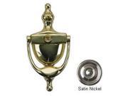 BRASS Accents A02 K5131 619 Colonial Knocker 6 in. with Eyeviewer Satin Nickel
