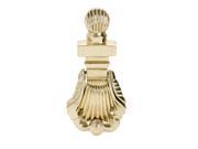 BRASS Accents A04 K5140 605 Shell Door Knocker 7 .62 in. Polished Brass