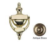 BRASS Accents A07 K5520 609 Traditional Door Knocker 8 in. Antique Brass