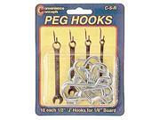 Convenience Concepts SC 5R 10 Count .5 in. J Pegboard Hooks