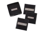 Royce Leather 337 BLACK 6 2 Inch Engraved Plate Square Coasters Black