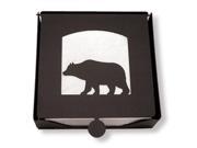 Village Wrought Iron NH B 14 2 Piece Napkin Holder with Bear Silhouette