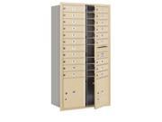 Salsbury Industries 3716D 20SFP 4C Horizontal Mailbox Double Column 20 MB1 Doors 2 PL ft. s Sandstone Front Loading Private Access