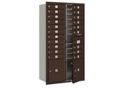 Salsbury Industries 3716D 20ZFP 4C Horizontal Mailbox Double Column 20 MB1 Doors 2 PL ft. s Bronze Front Loading Private Access