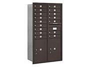 Salsbury Industries 3715D 16ZRP Mailbox with 16 MB1 Doors and 2 Parcel in Bronze Rear Loading Private Access