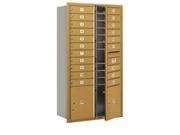 Salsbury Industries 3716D 20GFU 4C Horizontal Mailbox Double Column 20 MB1 Doors 2 PL ft. s Gold Front Loading USPS Access