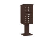 Salsbury Industries 3409S 07BRZ 4C Pedestal Mailbox Single Column 7 MB1 Doors Bronze