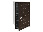 Salsbury Industries 3621ZFP 21 Door 4B Horiz Mailbox in Bronze Front Loading Private Access