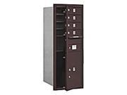 Salsbury Industries 3711S 04ZFP Mailbox with 4 MB1 Doors and 1 Parcel in Bronze Front Loading Private Access