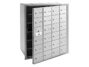 Salsbury Industries 3624AFU 24 Doors 4B Horiz Mailbox in Aluminum Front Loading USPS Access