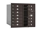 Salsbury Industries 3707D 12ZFP Mailbox with 12 MB1 Doors in Bronze Front Loading Private Access