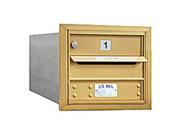 Salsbury Industries 3703S 01GRP Mailbox with 1 MB1 Doors in Gold Rear Loading Private Access