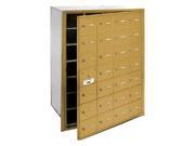 Salsbury Industries 3628GFP 28 Door 4B Horiz Mailbox in Gold Front Loading Private Access