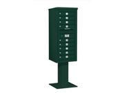 Salsbury Industries 3411S 09GRN 4C Pedestal Mailbox Single Column 9 MB1 Doors Green