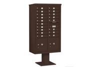 Salsbury Industries 3415D 18BRZ 4C Pedestal Mailbox Double Column 18 MB1 Doors 2 PL5 Bronze