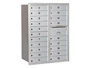 Salsbury Industries 3711D 20ARP Mailbox with 20 MB1 Doors in Aluminum Rear Loading Private Access