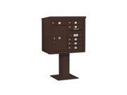 Salsbury Industries 3407D 06BRZ 4C Pedestal Mailbox Double Column 6 MB1 Doors 1 PL6 Bronze